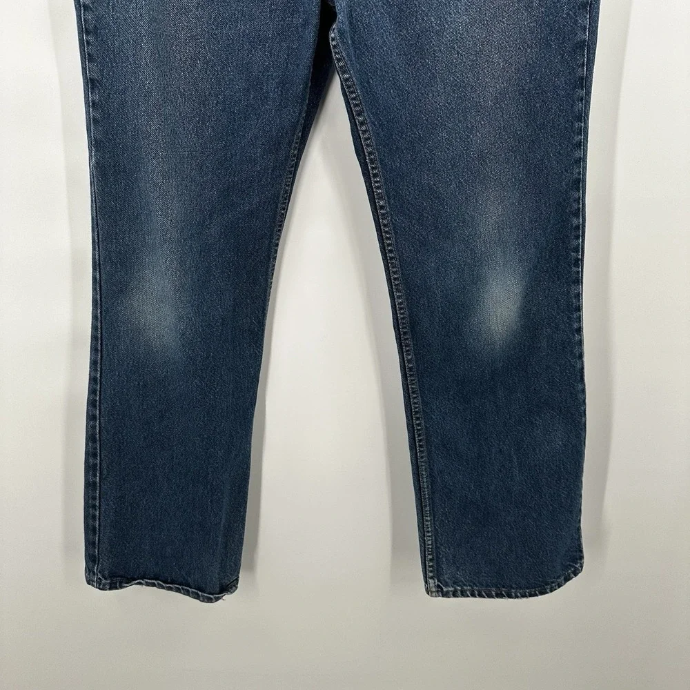Vintage 70s Levis 517 Denim Jeans 38X32 Orange Tab Boot‎ Cut Distressed